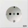 0458112 Розетка с заземляющими контактами EDV Белый Gira F100
