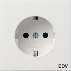 0458112 Розетка с заземляющими контактами EDV Белый Gira F100 0458112 Розетка с заземляющими контактами EDV Белый Gira F100