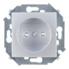 1591444-033 Розетка без заземления со шторками, 16А 250В, винтовой зажим, алюминий Simon 15