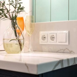 WL01-SKGS-01-IP44 Розетка с заземлением и шторками (белая) Antik Werkel a028830