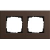 0212223 Рамка Esprit Linoleum-Multiplex Темно-коричневый 2-постовая Gira