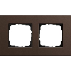 0212223 Рамка Esprit Linoleum-Multiplex Темно-коричневый 2-постовая Gira 0212223 Рамка Esprit Linoleum-Multiplex Темно-коричневый 2-постовая Gira