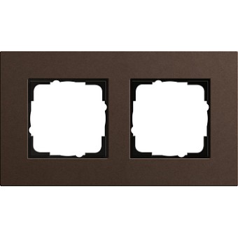 0212223 Рамка Esprit Linoleum-Multiplex Темно-коричневый 2-постовая Gira