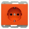 47157014 Штепсельная розетка SCHUKO цвет: оранжевый, с блеском K.1/K.5 Berker