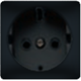 FD16731-M Накладка розетки 2К+З защита от детей, цвет Черный FEDE