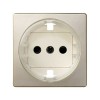 82043-34 Накладка на 2-х полюсн. розетку 2P+E с заземл. с уменьш.глубиной уст., S82,82Н,82Д,шампань Simon