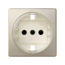 82043-34 Накладка на 2-х полюсн. розетку 2P+E с заземл. с уменьш.глубиной уст., S82,82Н,82Д,шампань Simon