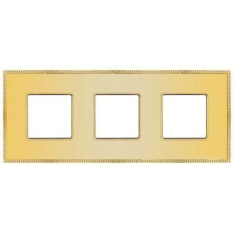 FD01403OB Основа рамок Belle Epoque Metal bright gold 3-постовая гор/верт. Fede