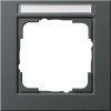 109123 Рамка с полем для надписи E2 Антрацит 1-постовая Gira
