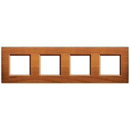 LNA4802M4LCA Рамка LivingLight Квадрат Американская вишня 2+2+2+2 модуля Bticino