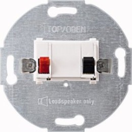 MTN466919 Механизм розетки для громкогов.,пол-белый. Merten