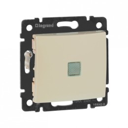 774326 Valena Переключатель 1-клавишный с подсветкой Legrand