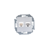 1591590-033 Розетка телефонная + компьютерная RJ11+RJ45 кат.5е, Systimax, алюминий Simon 15