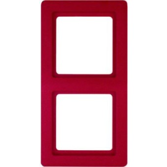 10126062 Рамка Q.1 Красный бархат 2-постовая вертикальная Berker