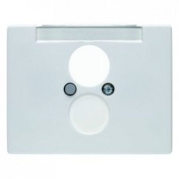 11850069 Центральная панель для розетки к громкоговорителю цвет: полярная белизна, с блеском Arsys Berker
