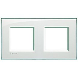 LNA4802M2KA Рамка LivingLight Квадрат Морская вода 2+2 модуля Bticino
