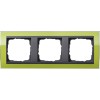 0213748 Рамка Event Clear Зеленый / Черный 3-постовая Gira