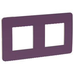 NU280415 Рамка Unica Studio Color Лиловый / Бежевый 2-постовая Schneider Electric