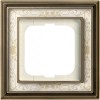 1754-0-4590 Рамка Dynasty Латунь античная, белая роспись 1-постовая ABB