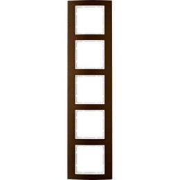 10153021 Рамка B.3 Коричневый / Полярная белизна 5-постовая вертикальная Berker