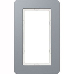 13096074 Рамка с большим вырезом Q.7 Алюминий 2-постовая вертикальная Berker