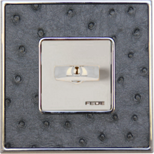 FD01321SCB Рамка Vintage Tapestry Серебро / Хром 1-постовая Fede