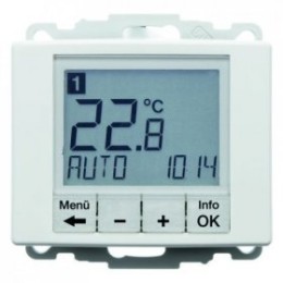 20440069 Регулятор температуры, с центральной панелью цвет: полярная белизна, с блеском Arsys Berker