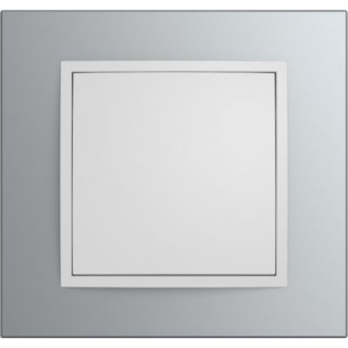 10116914 Рамка B.7 Полярная белизна, алюминий 1-постовая Berker