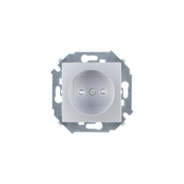1591431-033 Розетка без заземления, 16А 250В, винтовой зажим, алюминий Simon 15