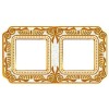 FD01362OP Рамка Firenze Gold White Patina 2-постовая Fede