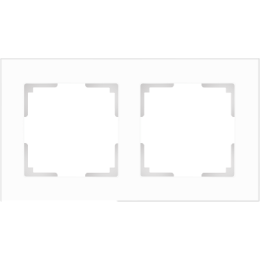 WL01-Frame-02 Рамка на 2 поста (белый матовый) Favorit Werkel a036577