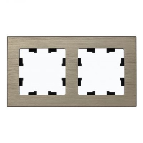 ATN312202 Рамка двойная Schneider Electric Atlasdesign Nature, латунь металл