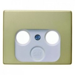 12020002 Центральная панель для антенной розетки 2 и 3 отверстия цвет: золотой, металл Arsys Berker