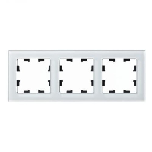 ATN320103 Рамка тройная Schneider Electric Atlasdesign Nature, белое стекло