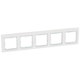 774465 Рамка Valena Белый кристалл 5-постовая Legrand