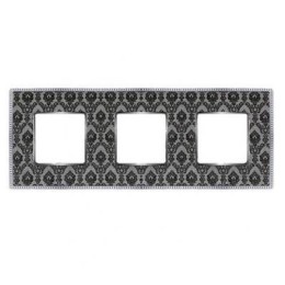 FD01443DNCB Рамка Belle Epoque Tapestry Decornoir / Bright chrome 3-постовая гор/верт. Fede