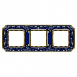 FD01353AZEN Рамка Smalto Italiano Siena Blue sapphire 3-постовая Fede