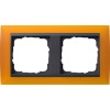 021214 Рамка Event Янтарный / Черный 2-постовая Gira