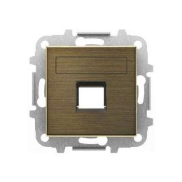 8518.1 OE Накладка на розетку информационную ABB SKY, античная латунь 2CLA851810A1201