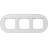 0213130 Рамка установочная Studio Белое стекло 3-постовая Gira
