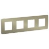 NU280851 Рамка Unica Studio Metal Бронза / Бежевый 4-постовая Schneider Electric