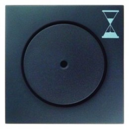 16741606 Центральная панель с нажимной кнопкой для механизма реле времени цвет: антрацит, матовый B.1/B.3/B.7 Glas Berker