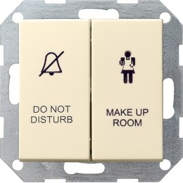 110401 Выключатель для отелей 2-клавишный Кремовый Gira