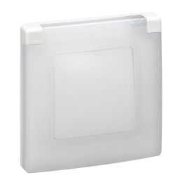 672550 Рамка с защитной крышкой Etika Белый 1-постовая  Legrand