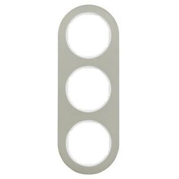 10132014 Рамка R.Classic Полярная белизна, нержавеющая сталь 3-постовая Berker