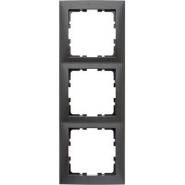 10139949 Рамка S.1 антрацит матовый 3-постовая вертикальная Berker