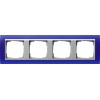 021493 Рамка Event Синий / Алюминий 4-постовая Gira