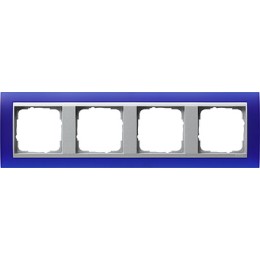 021493 Рамка Event Синий / Алюминий 4-постовая Gira