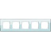 0215518 Рамка Esprit Glass C Салатовое стекло 5-постовая Gira