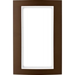 13093021 Рамка с большим вырезом B.3 Коричневый / Полярная белизна 2-постовая Berker
